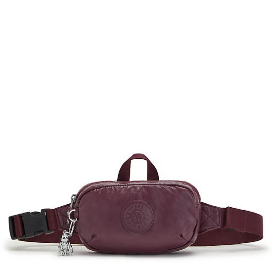 Kipling Alys Metallic Waist Bags Burgundy Lacquer | CA 1002PJ